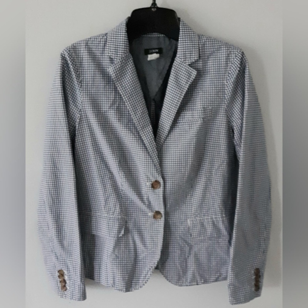 J. Crew Gingham Blazer 0